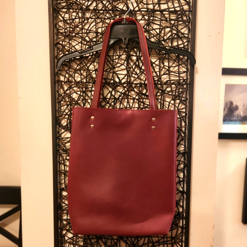 Vegan leather tote